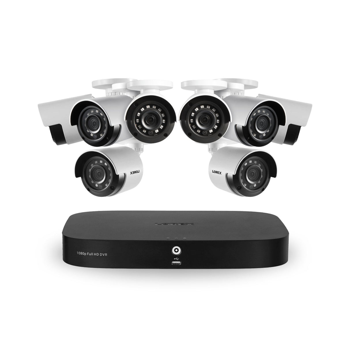 Lorex 1080p 8-Channel 1TB Wired DVR Security System with 8 Weatherproof Cameras