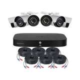 Lorex 1080p 8-Channel 1TB Wired DVR Security System with 6 Cameras and 4K RG59 100ft Power Cables