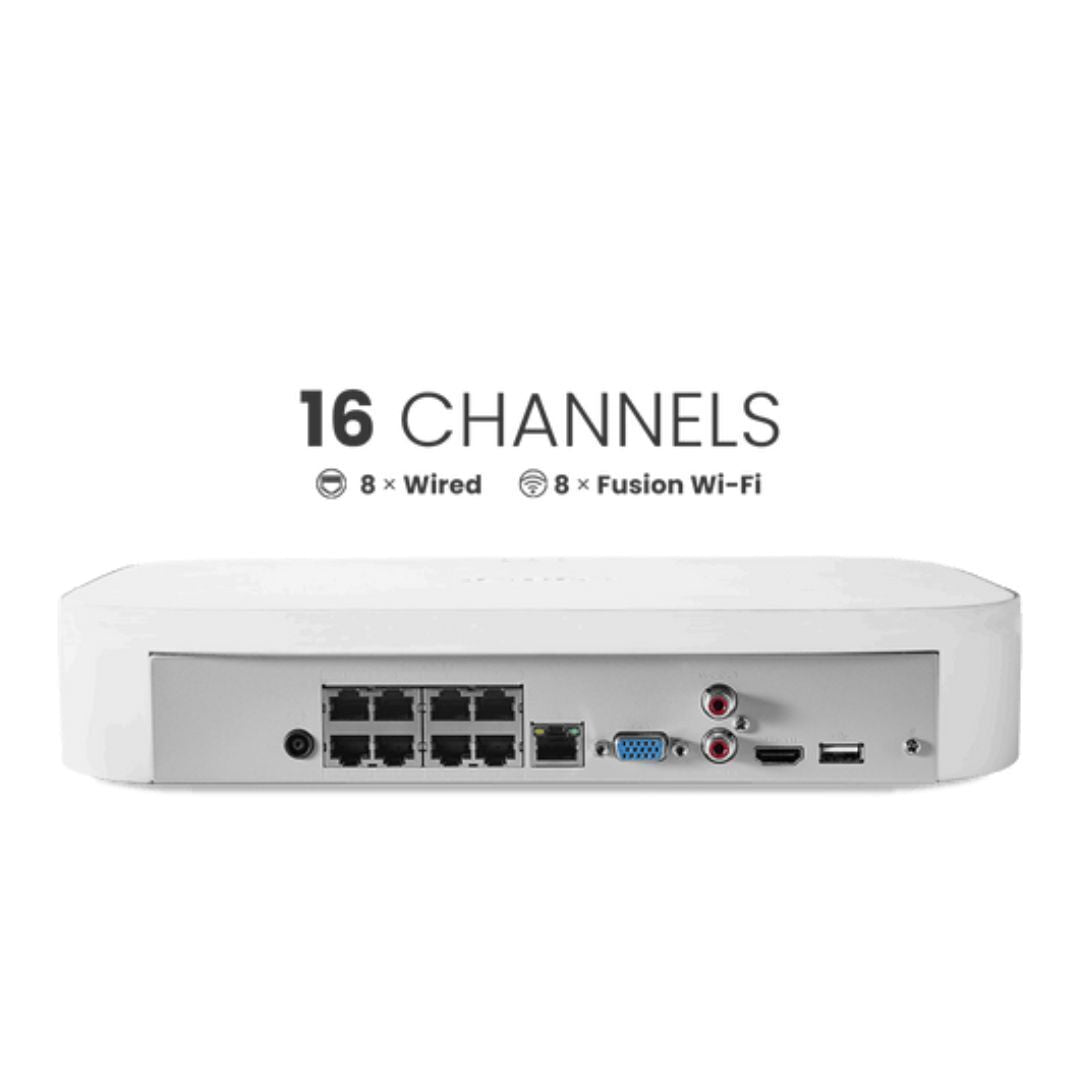 Lorex 4K 16-Camera Capable (8 Wired + 8 Fusion Wi-Fi) 2TB NVR System