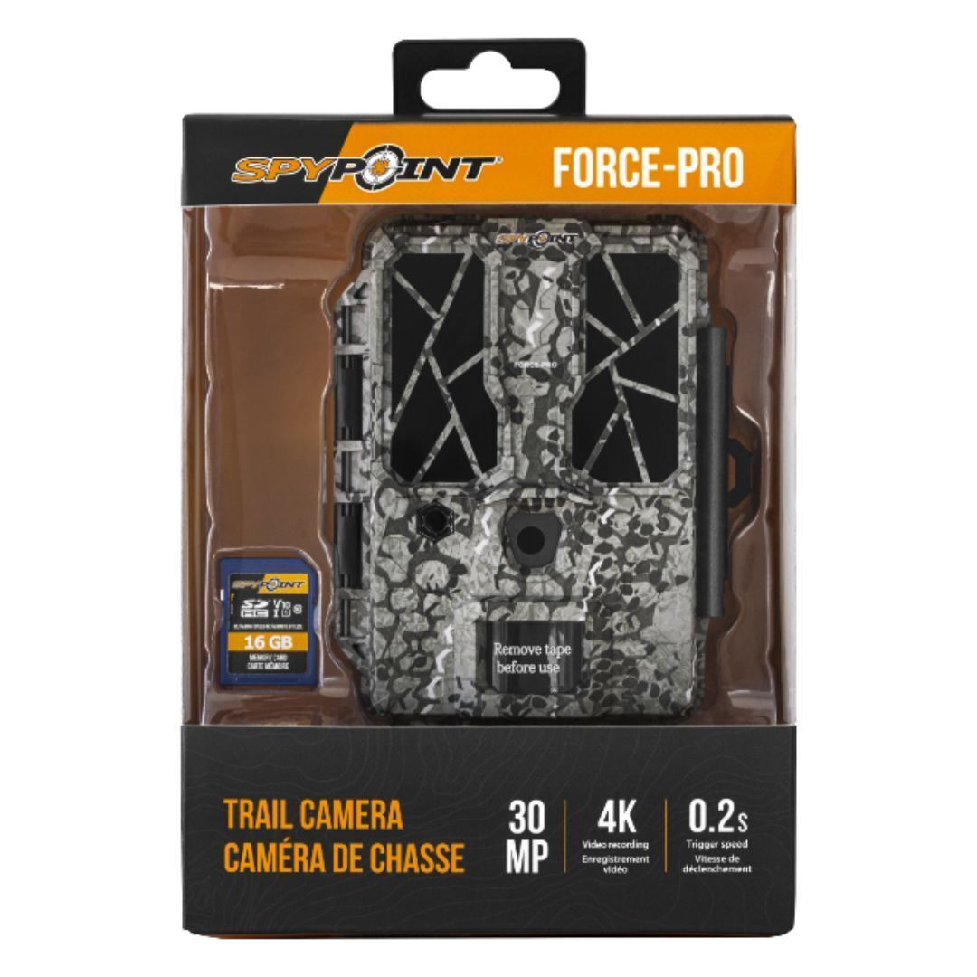 Spypoint FORCE-PRO 30 Megapixel Trail Camera with 4K Mode and 0.2-Second Trigger Speed