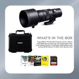 Sigma 500mm F5.6 DG DG OS Sports, L Mount With Corel Software, 65GB Memory Card and Hard Case