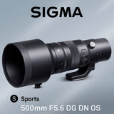 Sigma 500MM f5.6 Dg Dg OS Sports Lens With Corel Software, Sandisk 65GB Memory Card and Hard Case
