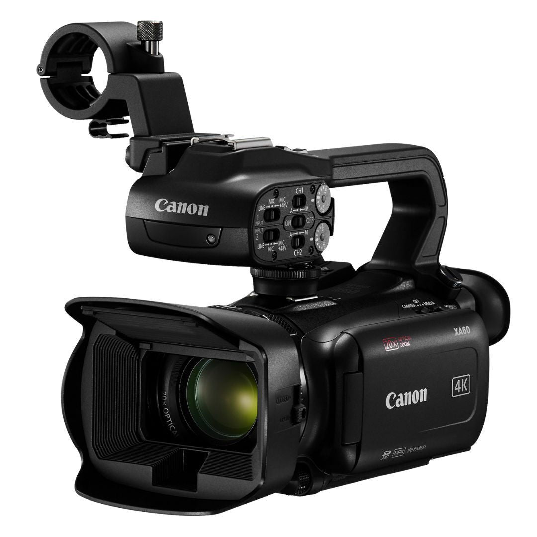 Canon XA60 Professional UHD 4K Camcorder with LCD Touchscreen and 20x Optical Zoom Lens (Black)
