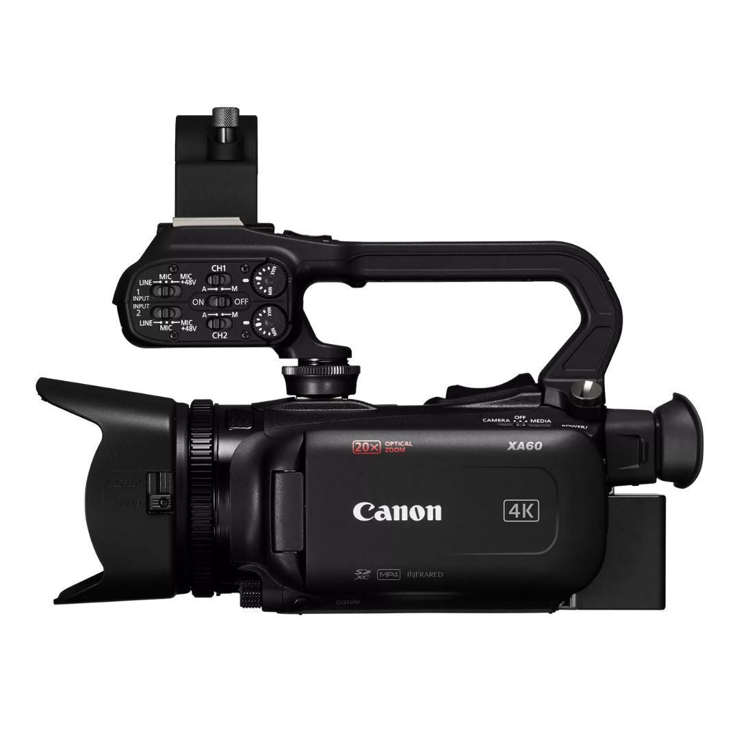 Canon XA60 Professional UHD 4K Camcorder with LCD Touchscreen and 20x Optical Zoom Lens (Black)
