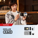 Zhiyun MOLUS X60 Bi-Color Portable LED Monolight with Nine Creative Lighting Effects (Combo Kit)