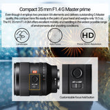 Sony FE 35mm f/1.4 GM Full-Frame Wide Angle G Master Lens with Editing Software, 64GB SD Card Bundle