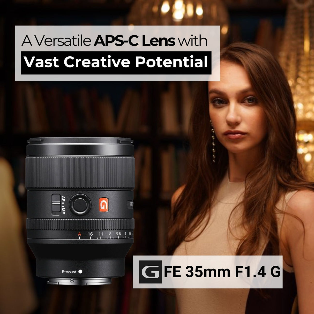 Sony FE 35mm f/1.4 GM Full-Frame Wide Angle G Master Lens with Editing Software, 64GB SD Card Bundle