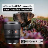 Sony FE 50mm f/1.2 GM Full-Frame G Master Lens with Editing Software, 64GB Memory Card Bundle