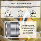 Sony 30mm f/3.5 Macro Lens for Alpha NEX Cameras with Editing Software, 64GB SD Card Bundle