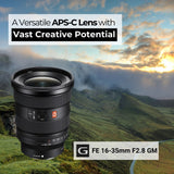 Sony FE 16-35mm F2.8 GM II Full-frame Zoom G Master Lens with Editing Software, 64GB SD Card Bundle