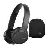 Sony WH-CH520 Stamina Wireless On-Ear Bluetooth Headphones (Black) with Protective Case