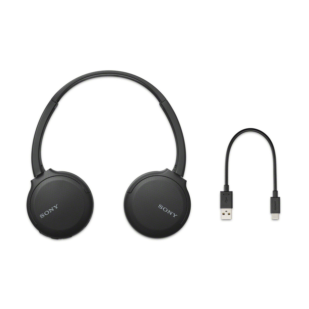 Sony WH-CH520 Stamina Wireless On-Ear Bluetooth Headphones (Black) with Protective Case