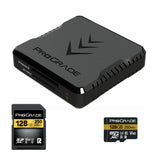 ProGrade Digital 128GB UHS-II V60 SDXC Memory Card and 128GB microSDXC Memory Card with Card Reader