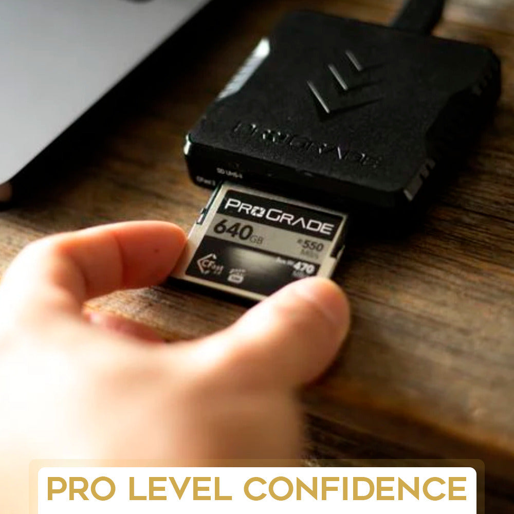 ProGrade Digital 128GB UHS-II V60 SDXC Memory Card and 128GB microSDXC Memory Card with Card Reader