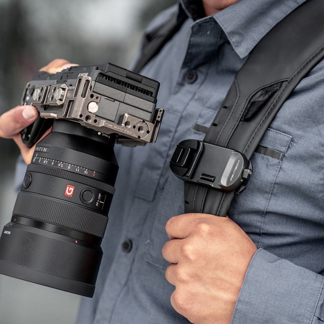 PGYTECH Beetle Camera Clip with Security Lock and Quick-Release Plate (Black)