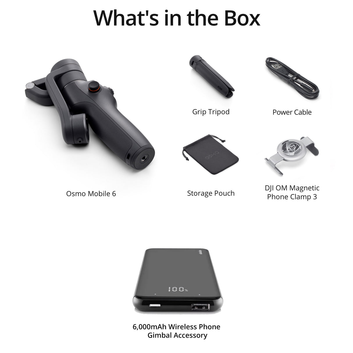 DJI Osmo Mobile 6 Smartphone Gimbal (Slate Gray) with Wireless Phone Gimbal Accessory Bundle