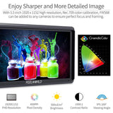 FeelWorld FW568 V3 6-Inch IPS 4K HDMI On-Camera Monitor with Cleaning Kit, and HDMI Cable