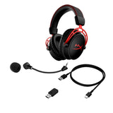 HyperX Cloud Alpha Wireless Gaming Headset for PC with DTS Headphone:X Spatial Audio (Black-Red)