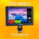 FeelWorld T7 Plus V2 7" IPS On-Camera Monitor with Cleaning Kit, and Full HDMI Cable