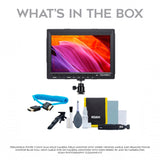 FeelWorld FW759 7" IPS On-Camera Monitor Monitor with Cleaning Kit, and HDMI Cable