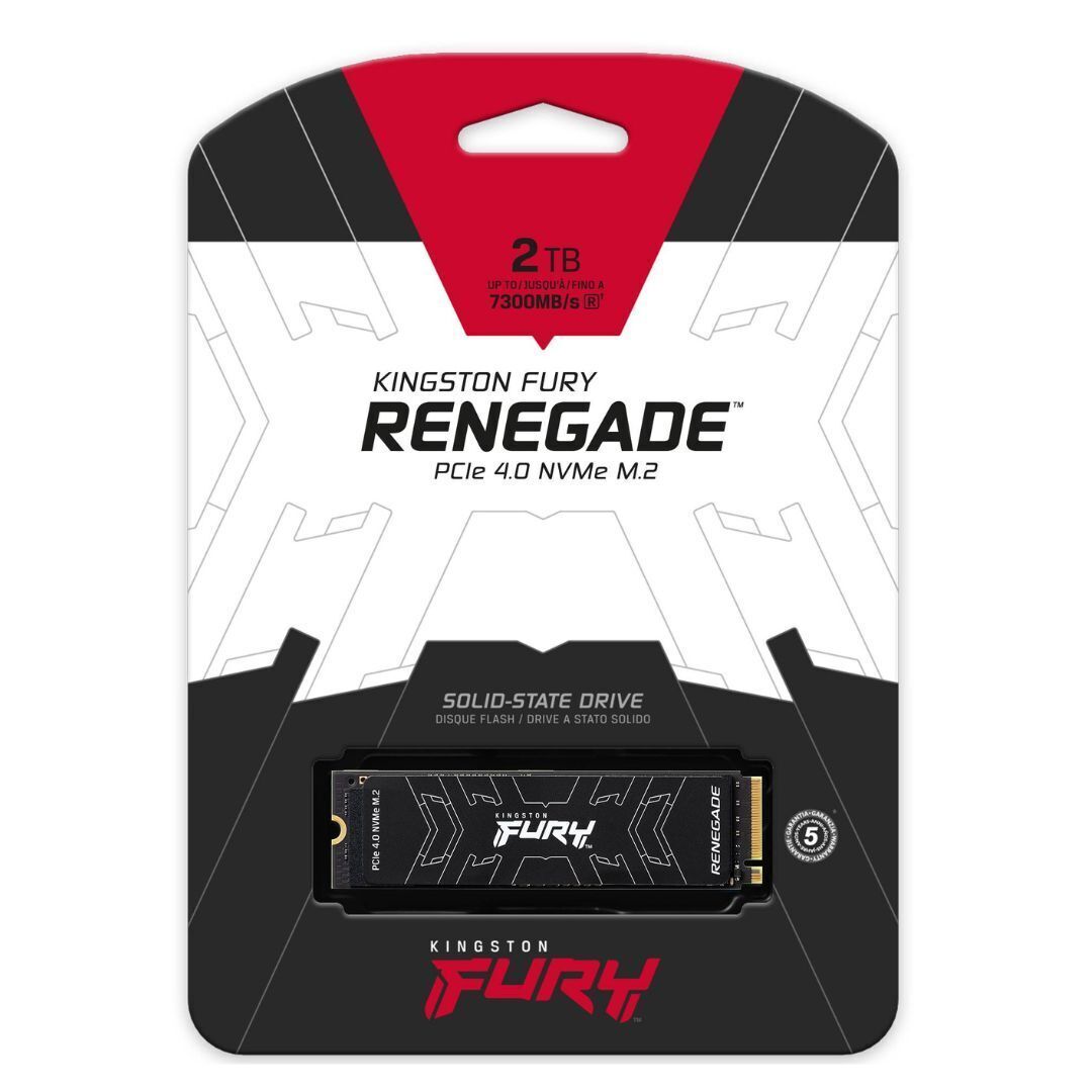 Kingston FURY Renegade PCIe 4.0 NVMe M.2 Internal SSD with PS5 Compatibility (Heat Spreader, 2TB)