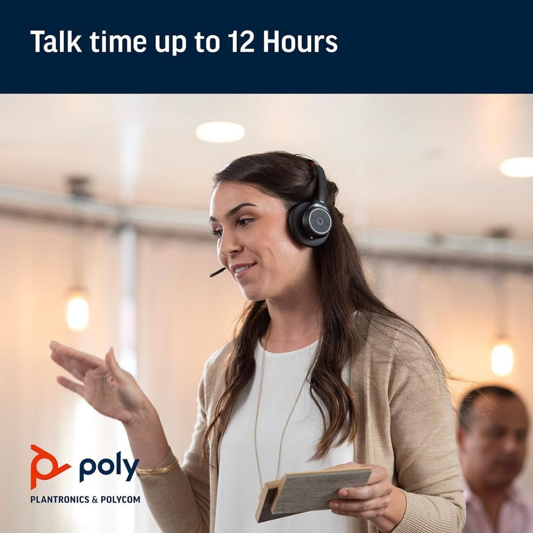 Plantronics Poly Voyager Focus UC Stereo Bluetooth Dual-Ear Headset (Black)