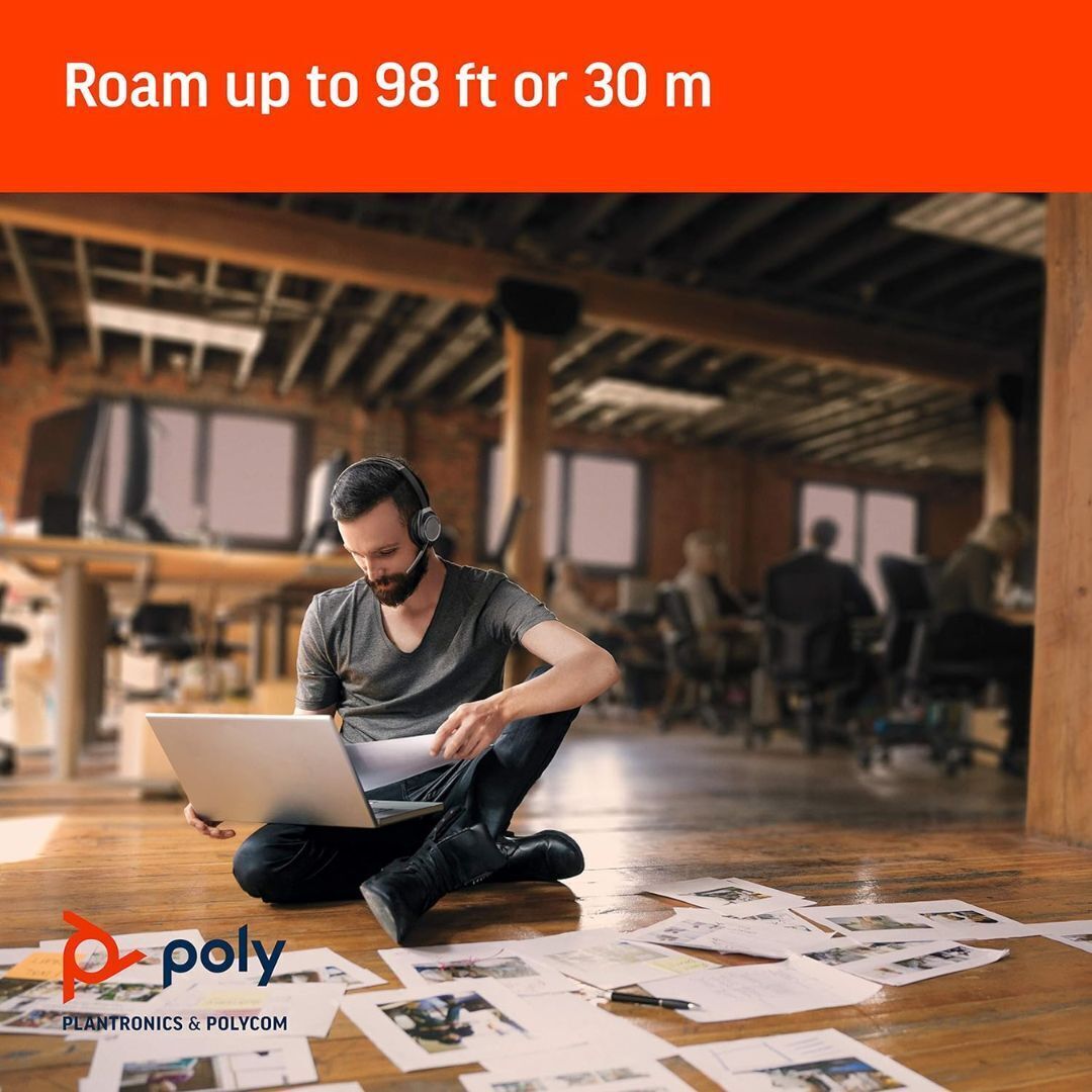 Plantronics Poly Voyager Focus UC Stereo Bluetooth Dual-Ear Headset (Black)