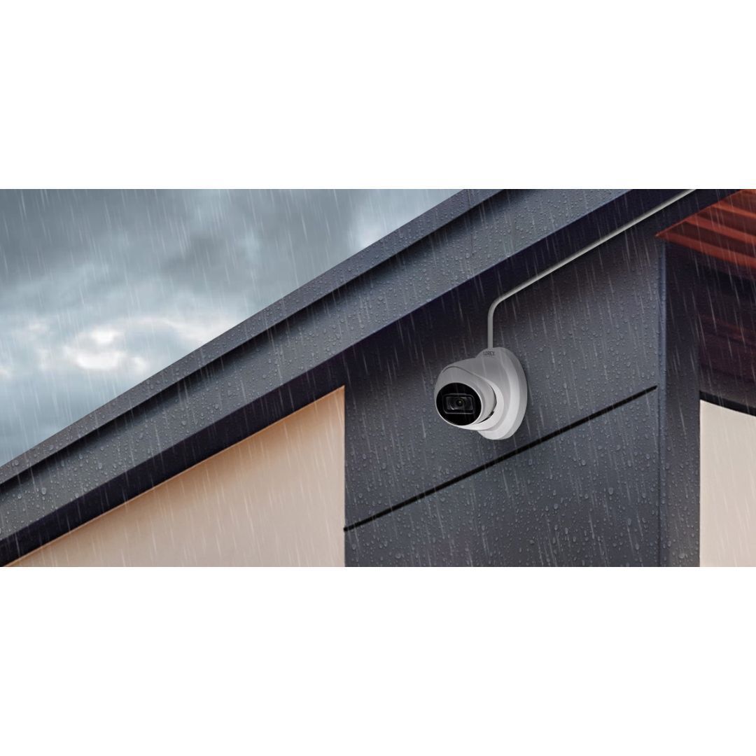 Lorex 4K 16-Camera Capable (Wired or Fusion Wi-Fi) 4TB Wired NVR with 8 IP Dome Cameras (White)