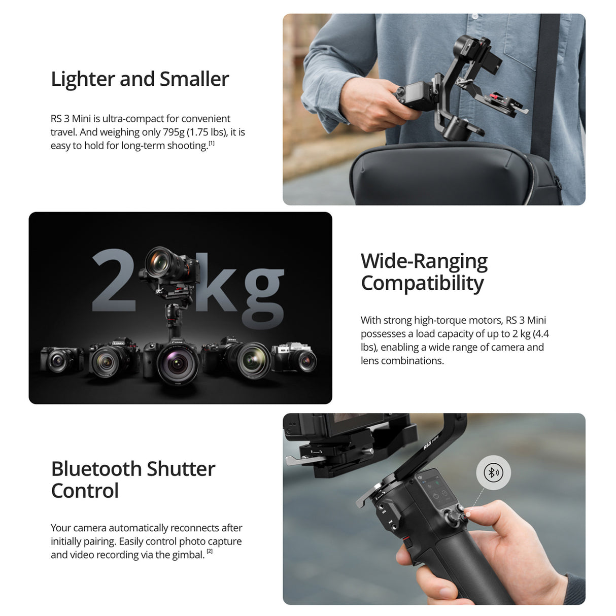 Panasonic LUMIX S5II 24.2MP Full Frame Mirrorless Camera with S 50mm f/1.8 Lens and RS 3 Mini Gimbal