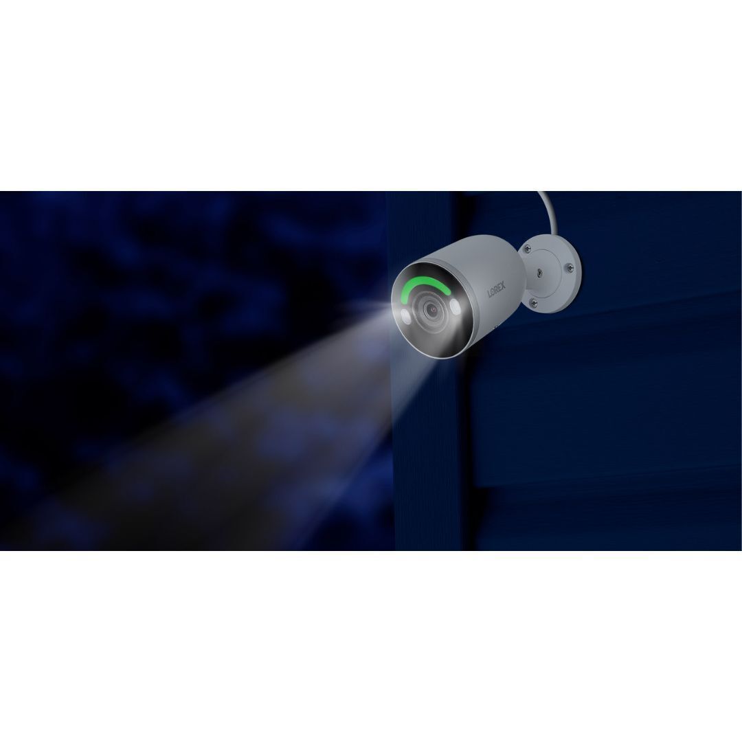 Lorex Fusion 4K 16 Camera Capable 2TB Wired NVR System with 4 IP Bullet Cameras (White)