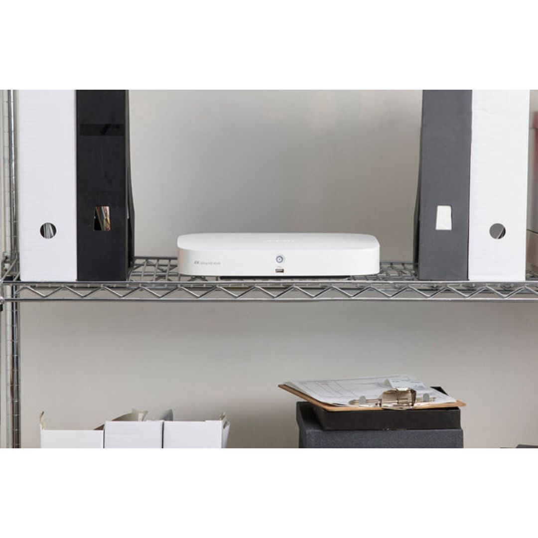 Lorex Fusion 4K 16 Camera Capable 2TB Wired NVR System with 4 IP Bullet Cameras (White)