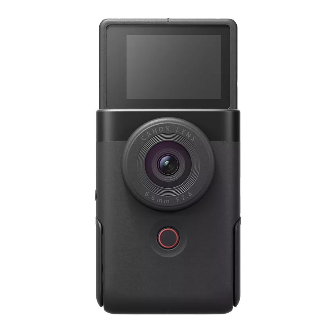 Canon PowerShot V10 Vlog Camera with Built-In Stand, CMOS Sensor, and 4K Video Quality (Black)
