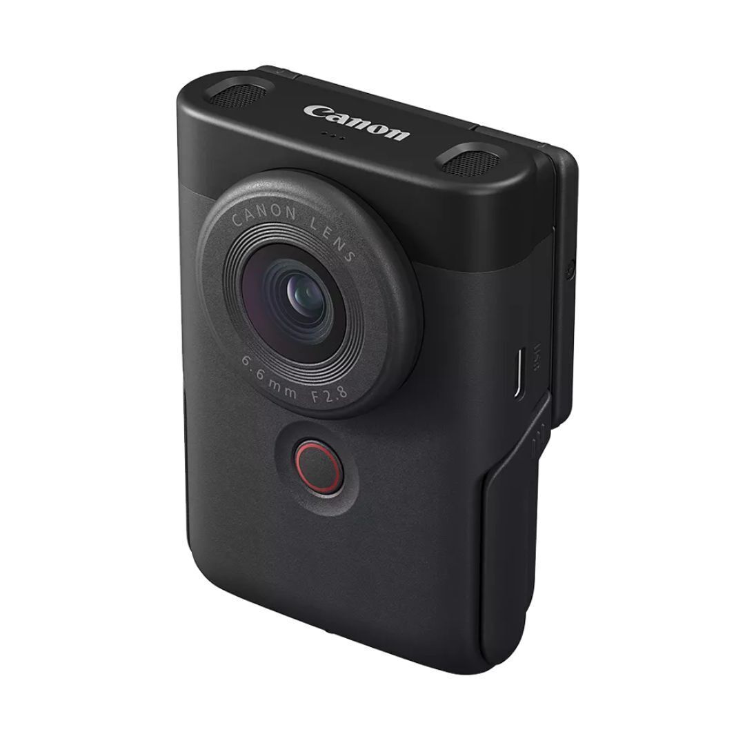 Canon PowerShot V10 Vlog Camera with Built-In Stand, CMOS Sensor, and 4K Video Quality (Black)