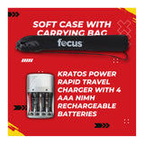 Focus Camera Travel DSLR Camera 59" Tripod Stand With Bag And Rechargeable Batteries