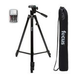 Focus Camera Travel DSLR Camera 59" Tripod Stand With Bag And Rechargeable Batteries