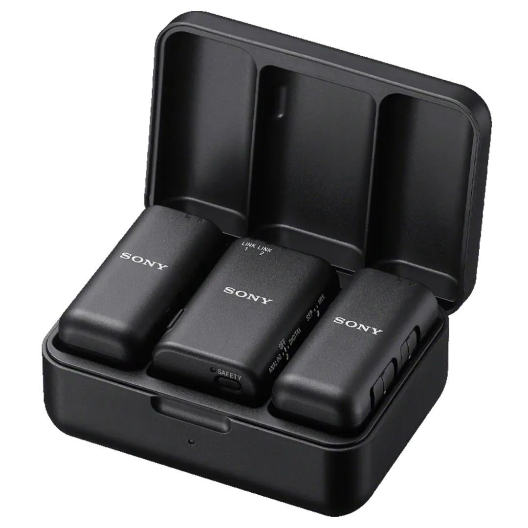Sony ECM W3 2 Person Dual Channel Wireless Microphone System (Black)