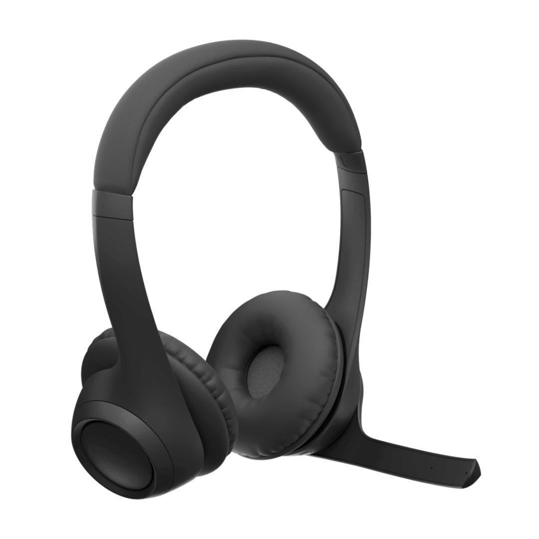 Logitech Zone 300 Wireless Headset with Dual Noise-Canceling Mics and Long-Lasting Battery (Black)