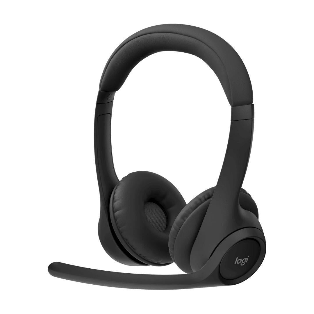 Logitech Zone 300 Wireless Headset with Dual Noise-Canceling Mics and Long-Lasting Battery (Black)
