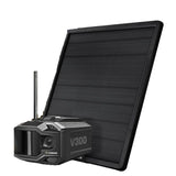 Vosker V300 4G-LTE Live View Security Autonomous Security Camera with External Solar Panel (Black)