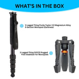 3 Legged Thing Punks Taylor 2.0 Magnesium Alloy 5-Section Monopod with Rugged Foot Stabilizer