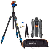 3 Legged Thing PUNKS Travis 2.0 Magnesium Alloy Tripod System (Blue) with Rugged Foot Stabilizer