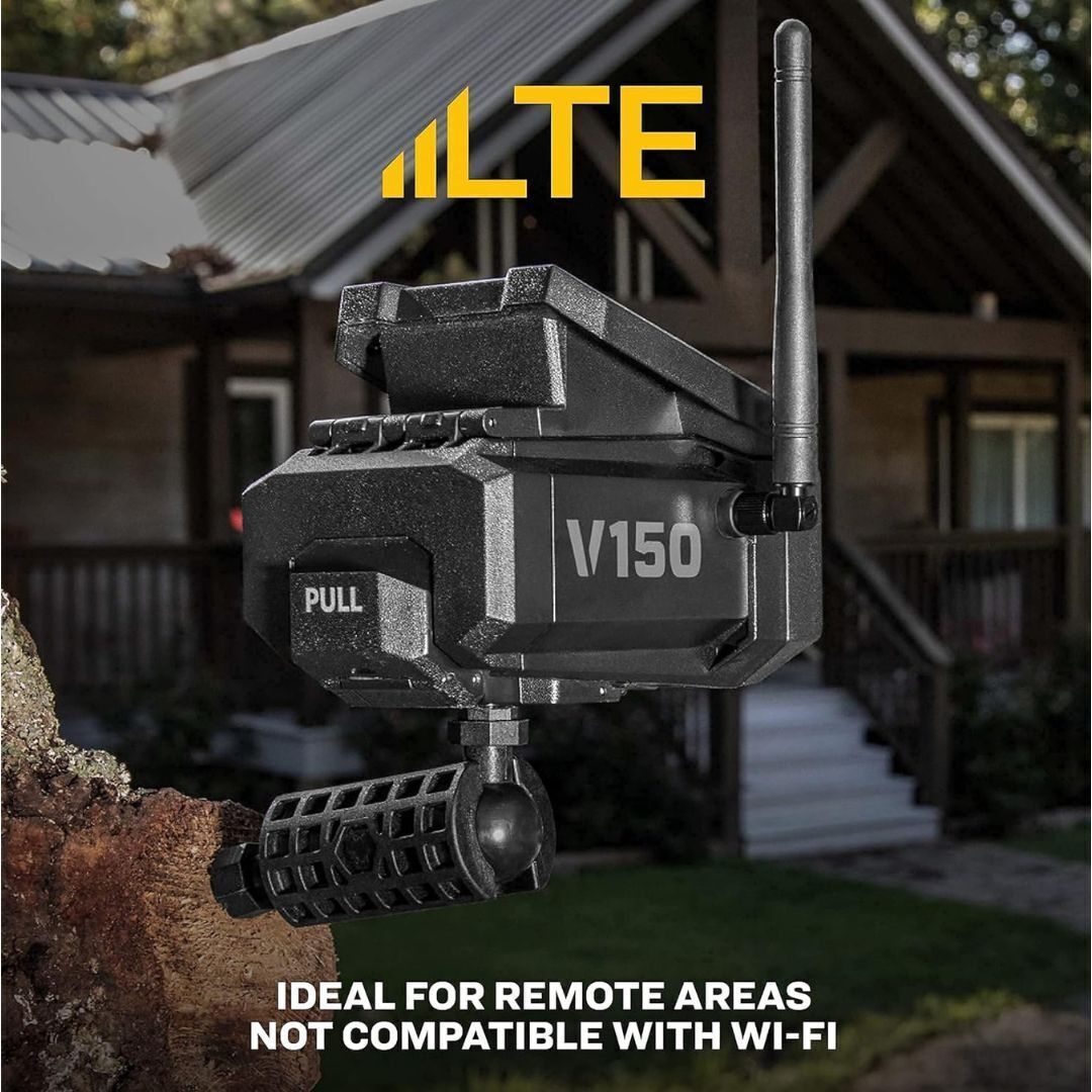 Vosker V150 Solar-Powered LTE Cellular Motion Activated Home Security Outdoor Camera (Black)