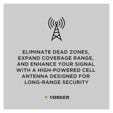 Vosker Long Range Cellular Antenna for Outdoor Surveillance Cameras with 15-Feet Cable (Black)