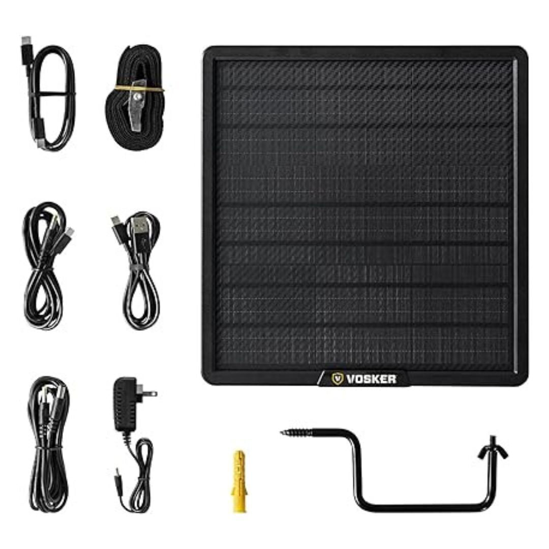 Vosker 2-in-1 Solar 15000 mAh Wireless Outdoor USB Battery Pack Power Bank (Black)
