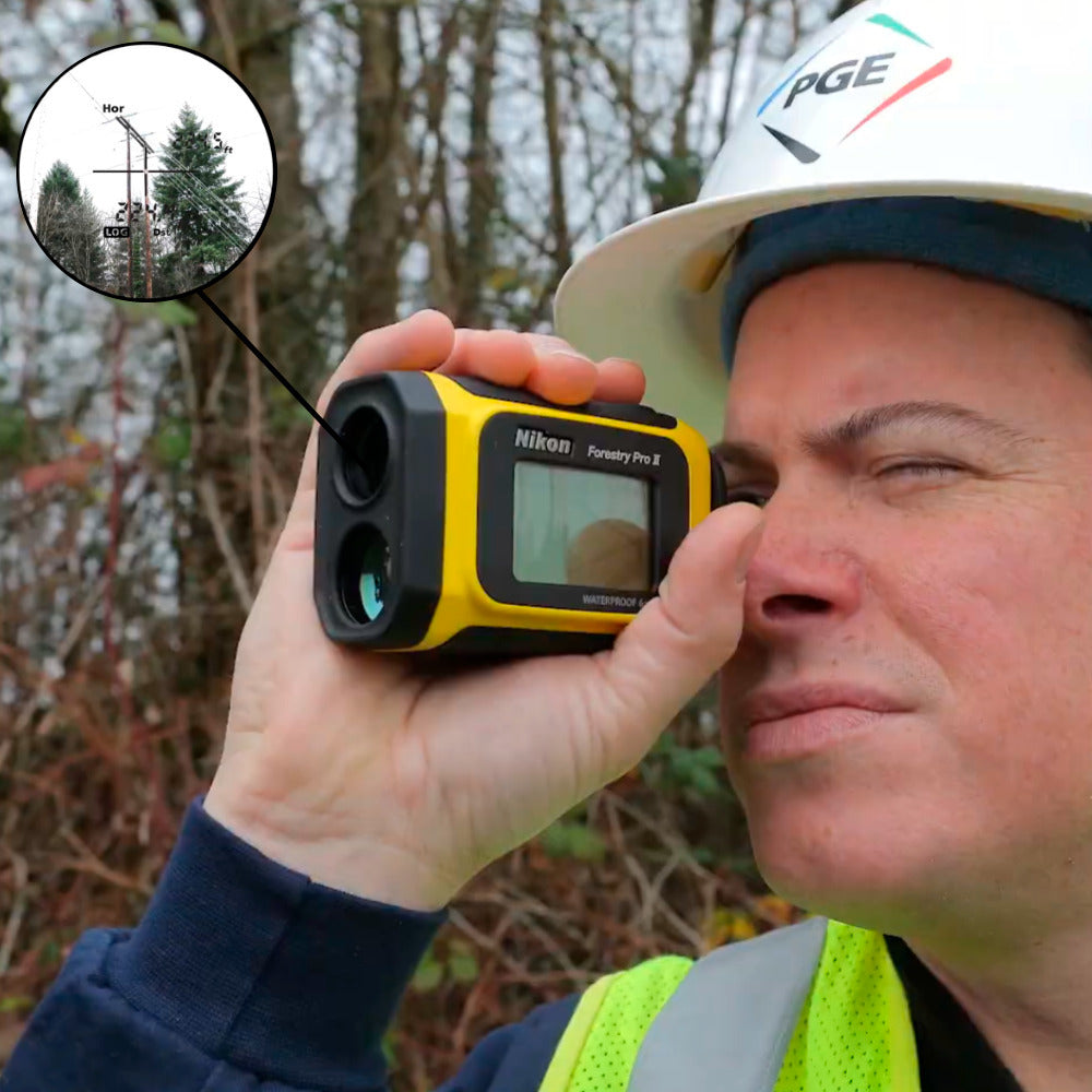 Nikon Forestry Pro II Laser Rangefinder with Lens Pen, Retractable Rangefinder Tether, and Batteries