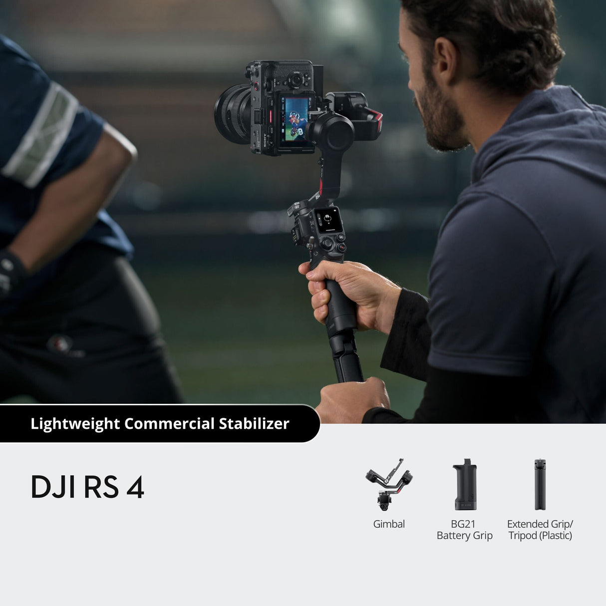 DJI RS 4 Gimbal Stabilizer with Joystick Mode Switch and 2nd Gen Native Vertical Shooting