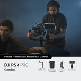 DJI RS 4 Gimbal Stabilizer Combo with Joystick Mode Switch and High-Capacity Battery Grip
