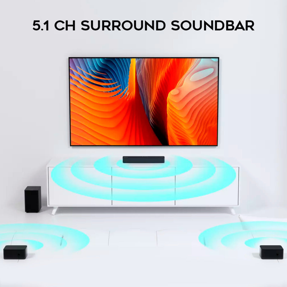 Ultimea Poseidon D50 5.1 Soundbar with (2-pack) 6 Ft. HDMI Cables bundle