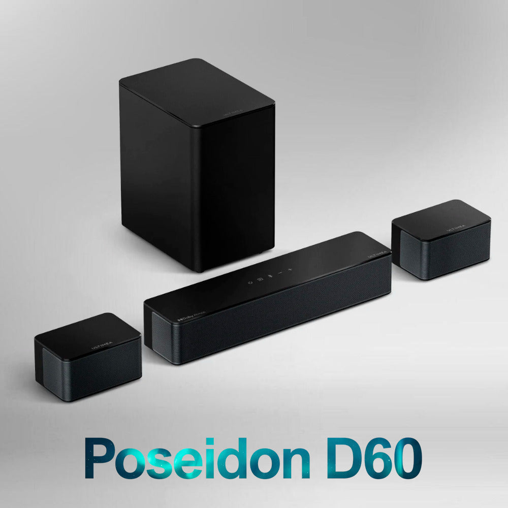 Ultimea Poseidon D60 5.1 Dolby Atmos Soundbar with (2-pack) 6 Ft. HDMI Cables bundle