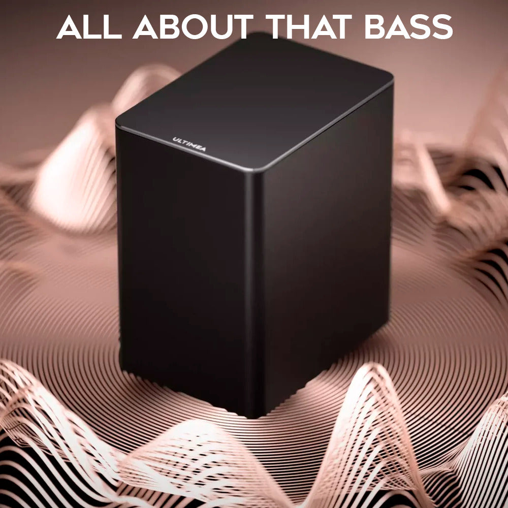 Ultimea Poseidon D60 5.1 Dolby Atmos Soundbar with (2-pack) 6 Ft. HDMI Cables bundle